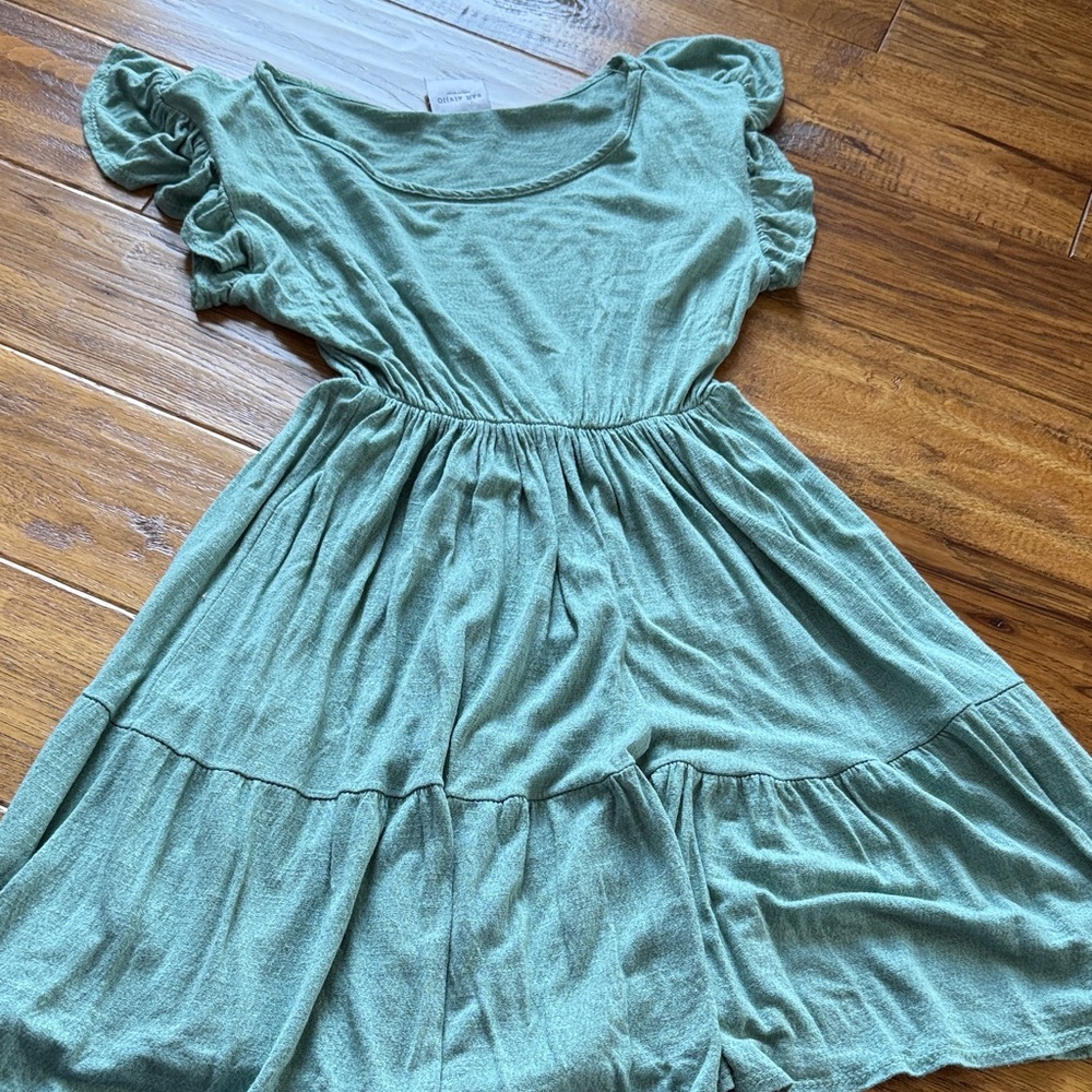 Olivia Rae Kids Dress in Soft Green